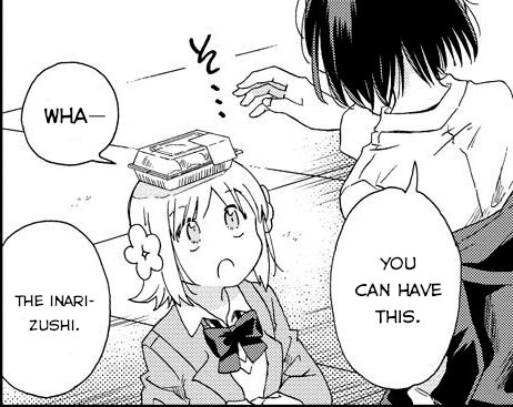 Panel from Okawari Itadaketa Darou ka? of both main characters.